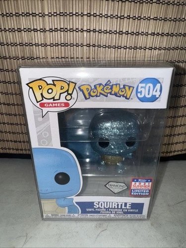 Funko Pop! Vinyl: Pokémon - Squirtle (Diamond) summer Con #504 W/Protector