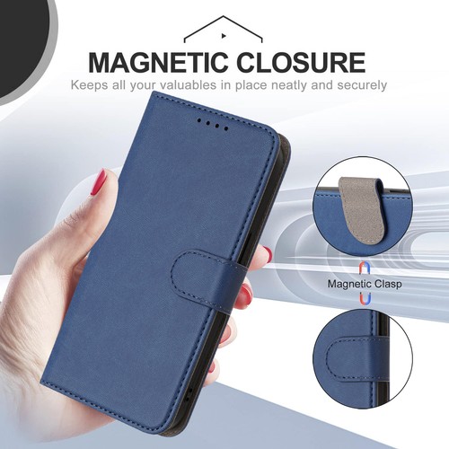 Slim Leather Flip Wallet Cover Case For Samsung S6 S7 Edge S8 S9 S10 S10E Plus - Picture 5 of 22