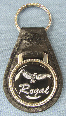 Masonic Freemason Key Ring - Black, on a black leather key