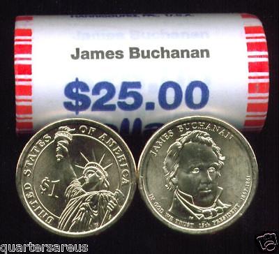 ~Head//Tail~ 2010 D MINT BU MILLARD FILLMORE GOLD $25 DOLLAR ROLL ~CHEAP~