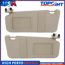 For 07-11 Toyota Camry Beige Sun Visor Pair Left & Right Side W/ Sunroof