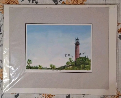 Arthur Moniz Artist Proof JUPITER INLET LIGHT Giclee Print Signed COA
