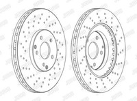 2X Jurid 562354JC-1 Bremsscheibe FüR MERCEDES-BENZ