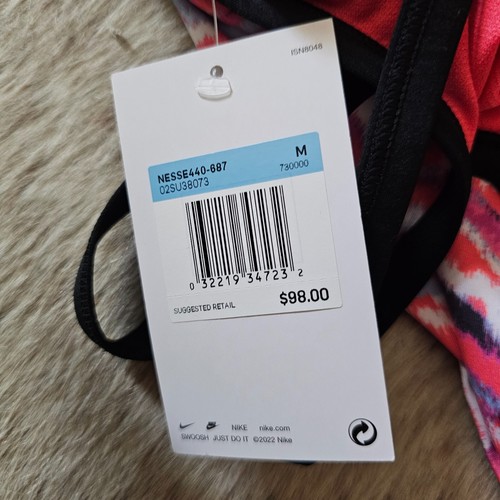 NIKE Women's 2-Piece Color Surge Tankini Swimsuit Set Multicolor Size M NEW - Picture 17 of 17