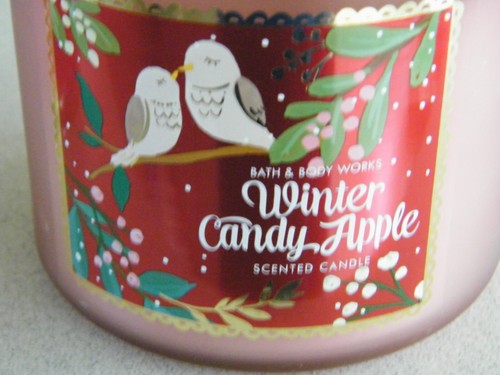 Neu aus altem Lagerbestand Menge 2 Bath & Body Works Winter Süßigkeiten Apfel 3 Docht Kerzen 14,5 Oz. - Bild 4 von 8
