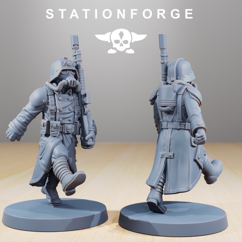 Stationforge Miniatures - Grimguard - Marchando Poses - 7 Figuras - 28mm - Imagen 5 de 9