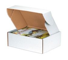 100 - 11 1/8 x 8 3/4 x 4 White - DELUXE - Front Lock Protective Mailer Boxes