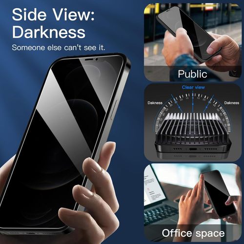 2x Privacy Anti-Spy Hartglas Displayschutzfolie für iPhone X/XS/11/12/13 - Bild 5 von 8