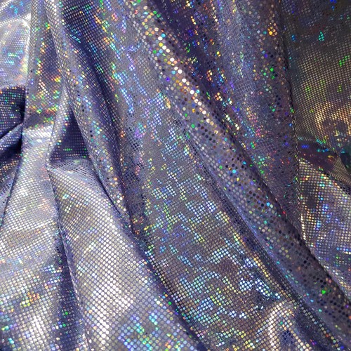 Soft Purple Iridescent Shattered Glass Style 4-Way Stretch Spandex Fabric - Picture 3 of 10