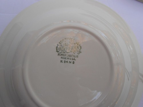 3 HOMER LAUGHLIN Kaschmir Georgische EIERSCHALE Suppe Müslischale Rand 8 1/4" Gold - Bild 3 von 3