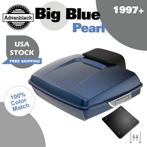 Paquete de equipaje Big Blue Pearl Razor Tour para 1997+Harley FLHR FLHXS FLTRX - Imagen 16 de 16