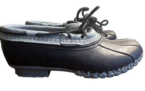 L L Bean Duck Boot Gummi Mokassins Halbschuhe Schuhe Größe 8 blau 504456 Damen Gartenarbeit - Bild 1 von 6