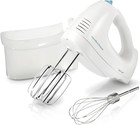 6-Speed Electric Hand Mixer with Whisk,Traditional Beaters, Snap-On Storage Case