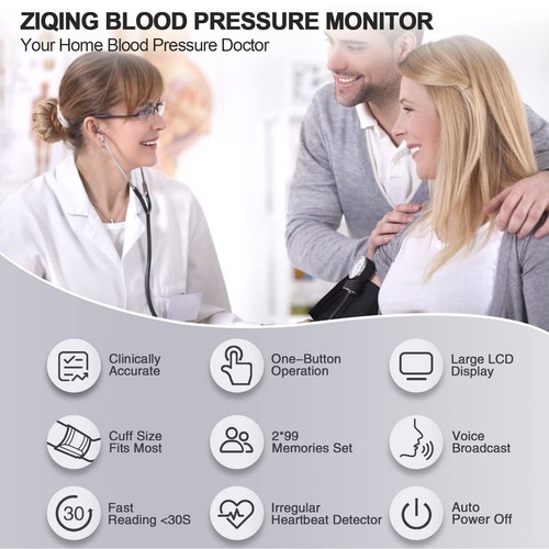 Upper Arm Heart Rate Digital Blood Pressure Monitor Machine BP Large Cuff Adult - Picture 6 of 15