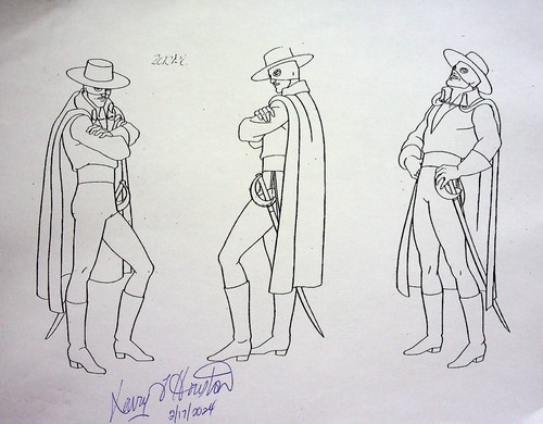 The New Adventures of Zorro 1981 Prod SIGNIERT LARRY HOUSTON Modell Cel Kopie - Bild 3 von 4