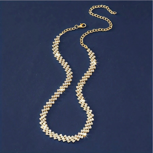RhineStone Claw Chain Necklace Women Fashion Luxury Party Wedding Gift For Lady - Picture 9 of 22