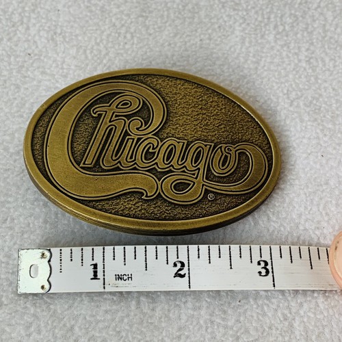 Chicago Music Group Belt Buckle 2015 Concert Souvenir Brass - Made In America - Bild 3 von 3