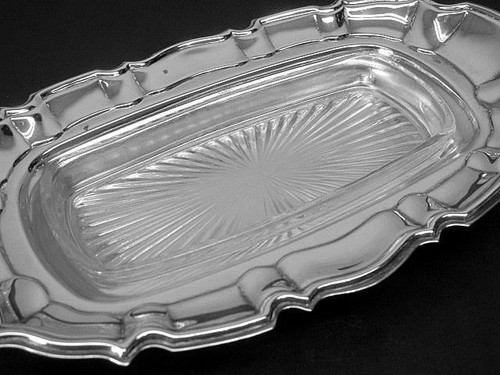 Vintage Marlboro Silver Plated Covered Butter Dish w/Glass Insert - Picture 3 of 5