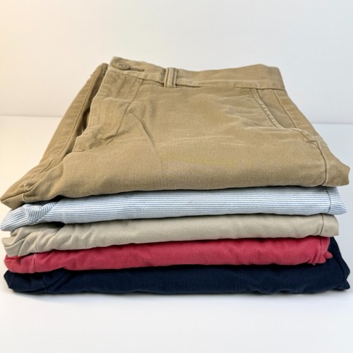Pantaloncini Uomo Taglia 28 Lotto di 5 Old Navy Spedizione Gratuita Tan Blu Cachi Salmone - Foto 16 di 16