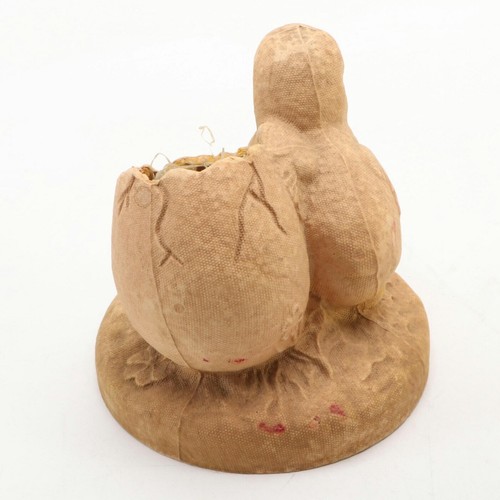 Vintage FN Burt Paper Mache Pulp Chick & Egg Easter Candy Container  - Picture 3 of 5