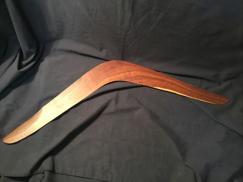 2 Australian Boomerangs Wooden Souvenir Handcrafted Aboriginal Made 1986 - Picture 13 of 14