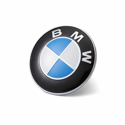 Blue +White BMW Hood Roundel Emblem Logo Replacement Hood or Trunk Emblem Logo Front 82mm Rear 74mm for All Models BMW E30 E36 E46 E34 E39 E60 E65 E38 X3 X5 X6 3 4 5 6 7 8