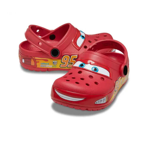 NEU Kinder LEUCHTEND Light-up Lightning McQueen Kroko Neu mit Etikett Kinderschuh Clog Disney C9-J3 Größen,, - Bild 11 von 24