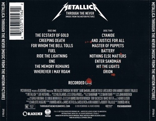 Metallica Through The Never Live Soundtrack 2-CD NEW SEALED 2013 Metal - Imagen 2 de 4