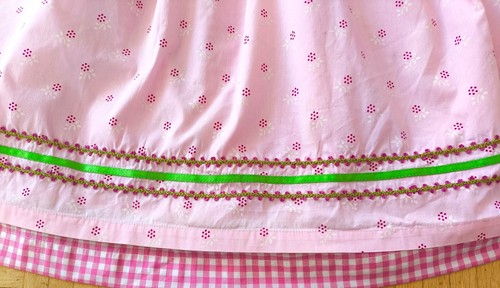 2tlg. BALKONETT DIRNDL DISTLER 44 Trachten Schürze Kleid rosa pink knielang - Bild 5 von 6