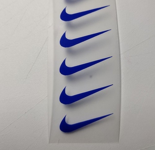 🔵 2" Nike Swoosh Iron-On Transfers: Royal Blue, 5 Pack!