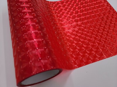 Glossy CLEAR Prism Pattern PVC Headlight Taillight Fog Light Overlay Tint Film