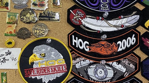 Harley Davidson HOG Member Patches Pins Mixed Lot 92 Pieces - Picture 14 of 23