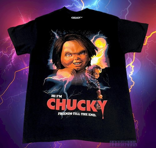 Nueva camiseta retro vintage de Chucky Childs Play Friends To The End 1988 para hombre - Imagen 1 de 2
