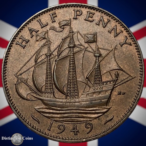 Great Britain 1949 Half Penny 1/2d GB6060 - Picture 2 of 2