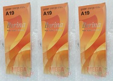 3 x Berina Permanent Hair dye color cream A19 Golden Orange