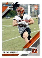 2019 Donruss #275 Drew Sample Cincinnati Bengals Rookie Football Card