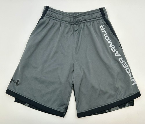 Lot Of 2 Boy’s Under Armour Gray Athletic/Basketball Shorts Size Youth XS - Picture 3 of 9