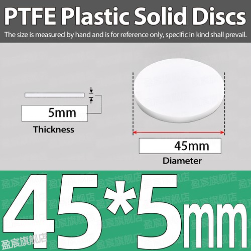 PTFE Plastic Solid Discs Flat Round Pad Sealed Cushioning Diameter 5mm-150mm Dia - Picture 162 of 231