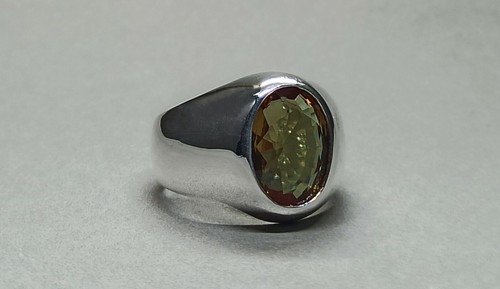 6 Carat Color Changing Alexandrite Sterling Silver 925 Handmade Mens Plain Ring - Picture 7 of 12