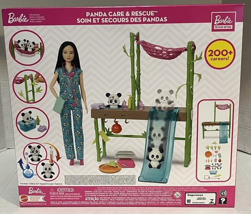 BARBIE Panda Care and Rescue Doll & Playset New in Box 2022 Mattel HKT77 - Picture 2 of 11