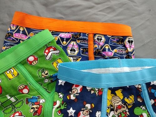 Super Mario Boys Size 6 Multicolor Briefs Underwear 5 Pairs Cotton - Picture 3 of 8