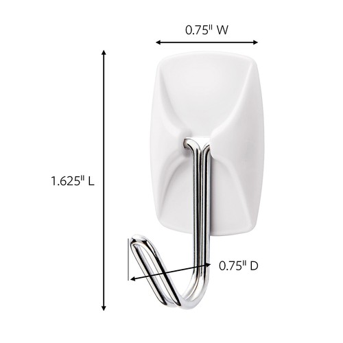Command General Purpose Hooks 0.5lb Capacity Wire White 28 Hooks 32 Strips/Pack - Picture 6 of 9