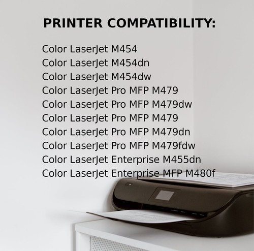 4pack for HP 414A W2020A Toner Cartridges Laserjet MFP M480f M455 M454dw M479fdw - Picture 2 of 2