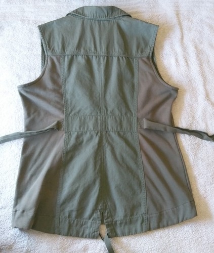 Chaleco American Rag Para Mujer XL Verde Oliva Cremallera Bolsillo Ajustable Aventura Exterior - Imagen 5 de 14