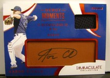 AARON CIVALE RC /49 DEBUT MOMENTS RPA GLOVE IMMACULATE COLLECTION PANINI 2020