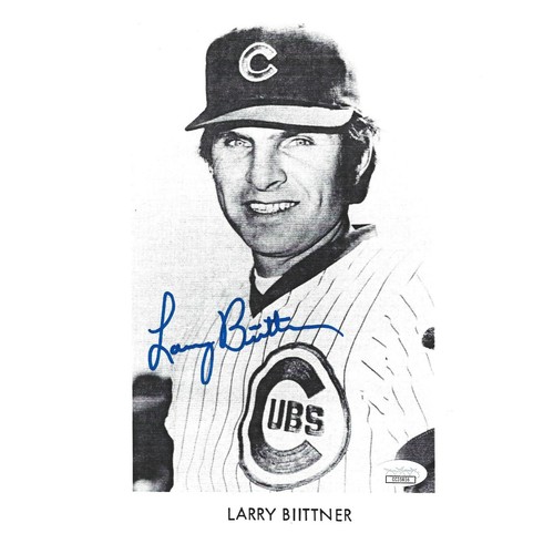 Larry Biittner Signed 8x10 B/W Photo JSA COA Chicago Cubs Autograph - Picture 1 of 2