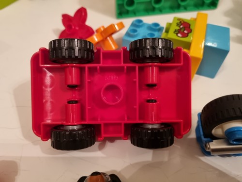 Duplo 10572, Lego, Kiste mit Spaß, Figuren Hund Auto Fahrrad Set Nr 10572 *unvollständig* - Bild 11 von 12