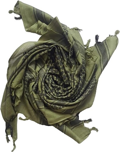 Multifunctional Shemagh Head Scarf - 100% Cotton Keffiyeh Arab Desert Army Wrap - Picture 16 of 52