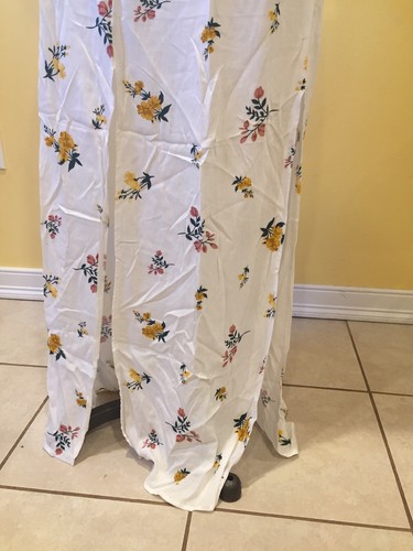 Schöner Maxirock mit Blumenmuster Größe M mittlere Schlitze weiß neu mit Etikett Pac Sun L.A. Herzen - Bild 3 von 9