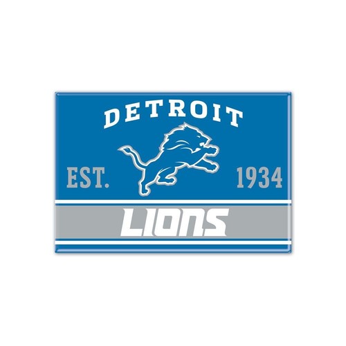 FOUR (4) DETROIT LIONS AND OTHERS, 2.5" X 3.5" METAL MAGNETS FROM WINCRAFT - Picture 2 of 5